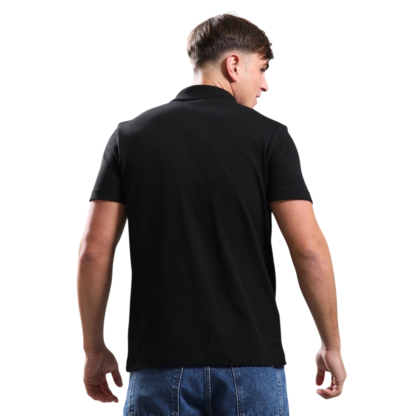Black - Back - Lacoste Mens Colour Block Polo Shirt