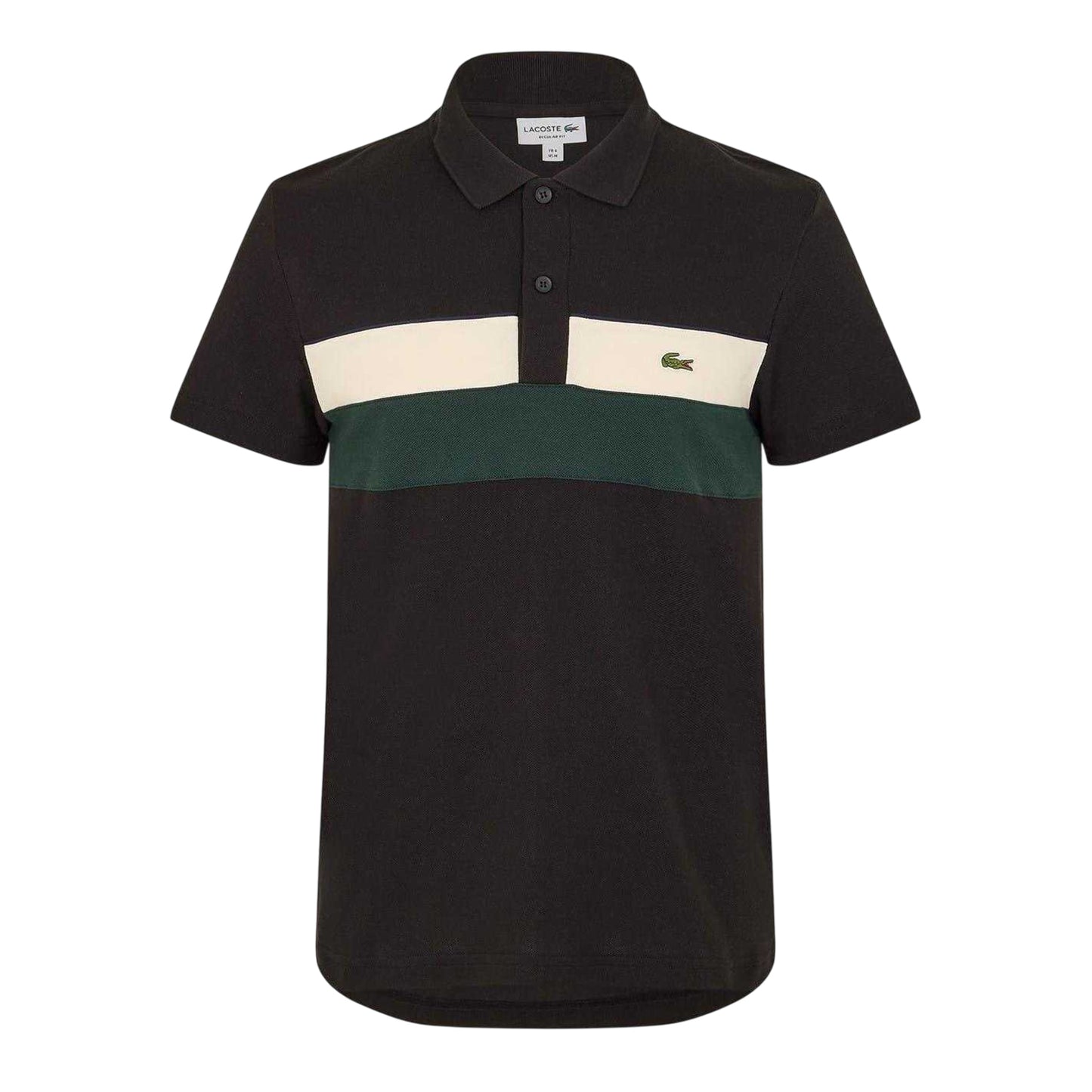 Black - Front - Lacoste Mens Colour Block Polo Shirt