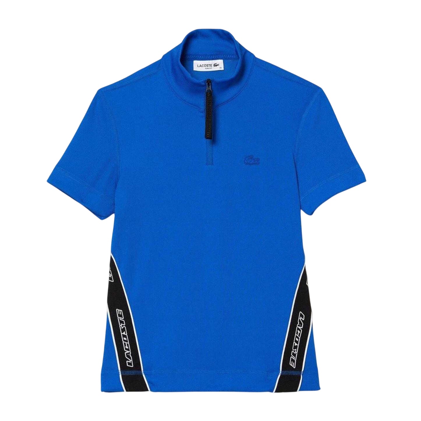 Marina Blue - Front - Lacoste Mens Zip Neck Polo Shirt