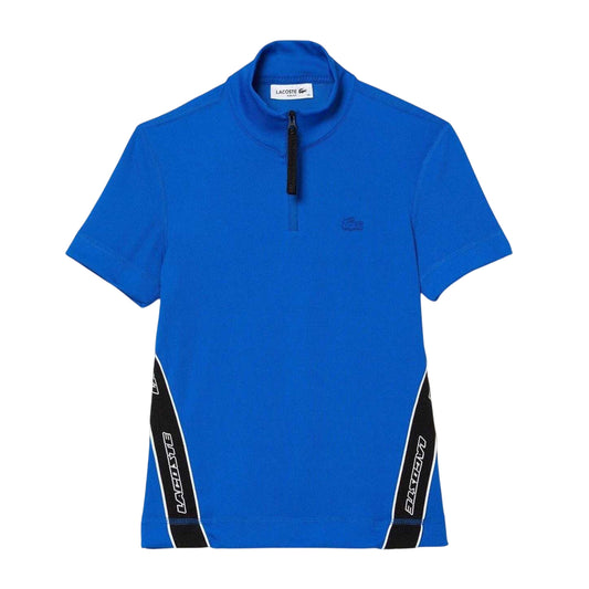 Marina Blue - Front - Lacoste Mens Zip Neck Polo Shirt