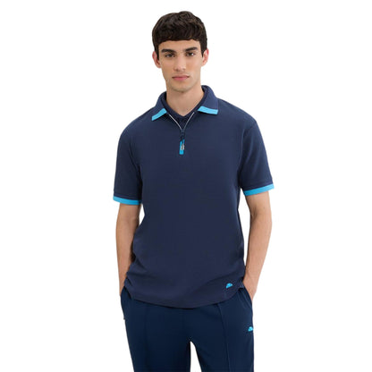 Navy - Side - Ellesse Mens Kelvias Polo Shirt