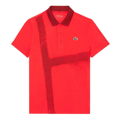 Red - Front - Lacoste Mens Novak Djokovic Regular Short-Sleeved Polo Shirt