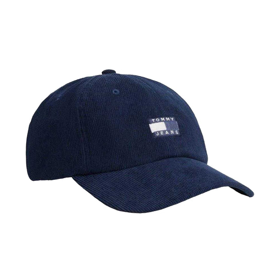 Dark Navy - Front - Tommy Hilfiger Mens Logo Cord Dad Hat