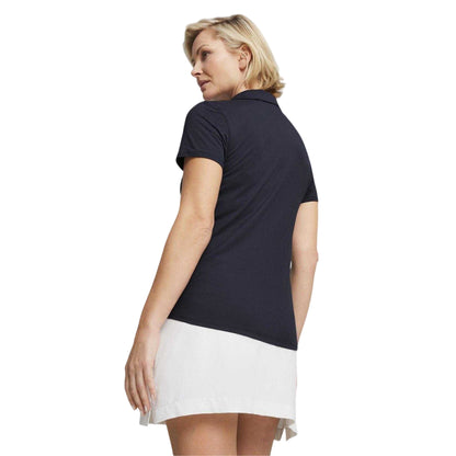 Deep Navy - Lifestyle - Puma Womens-Ladies Cloudspun Piped Short-Sleeved Polo Shirt