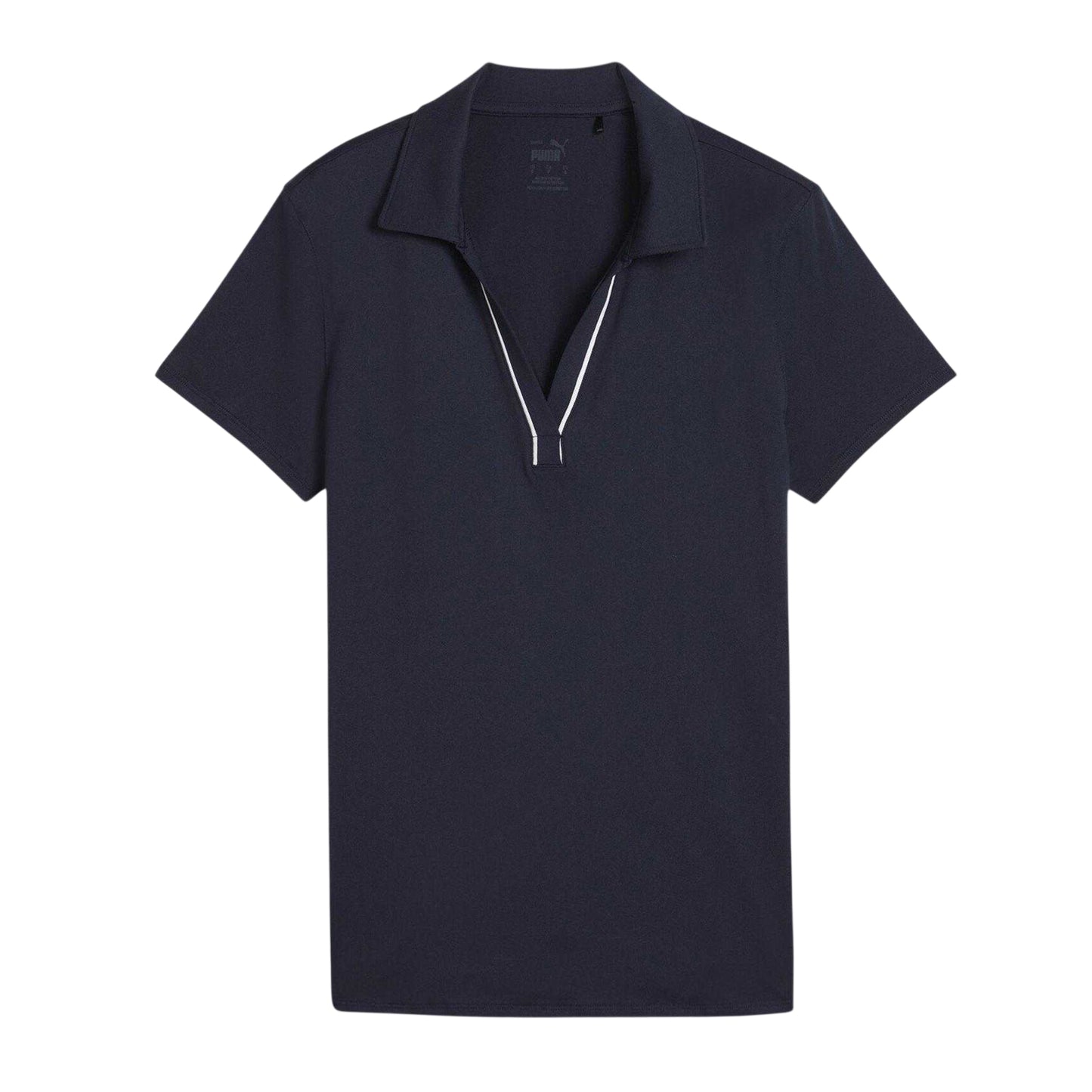 Deep Navy - Front - Puma Womens-Ladies Cloudspun Piped Short-Sleeved Polo Shirt