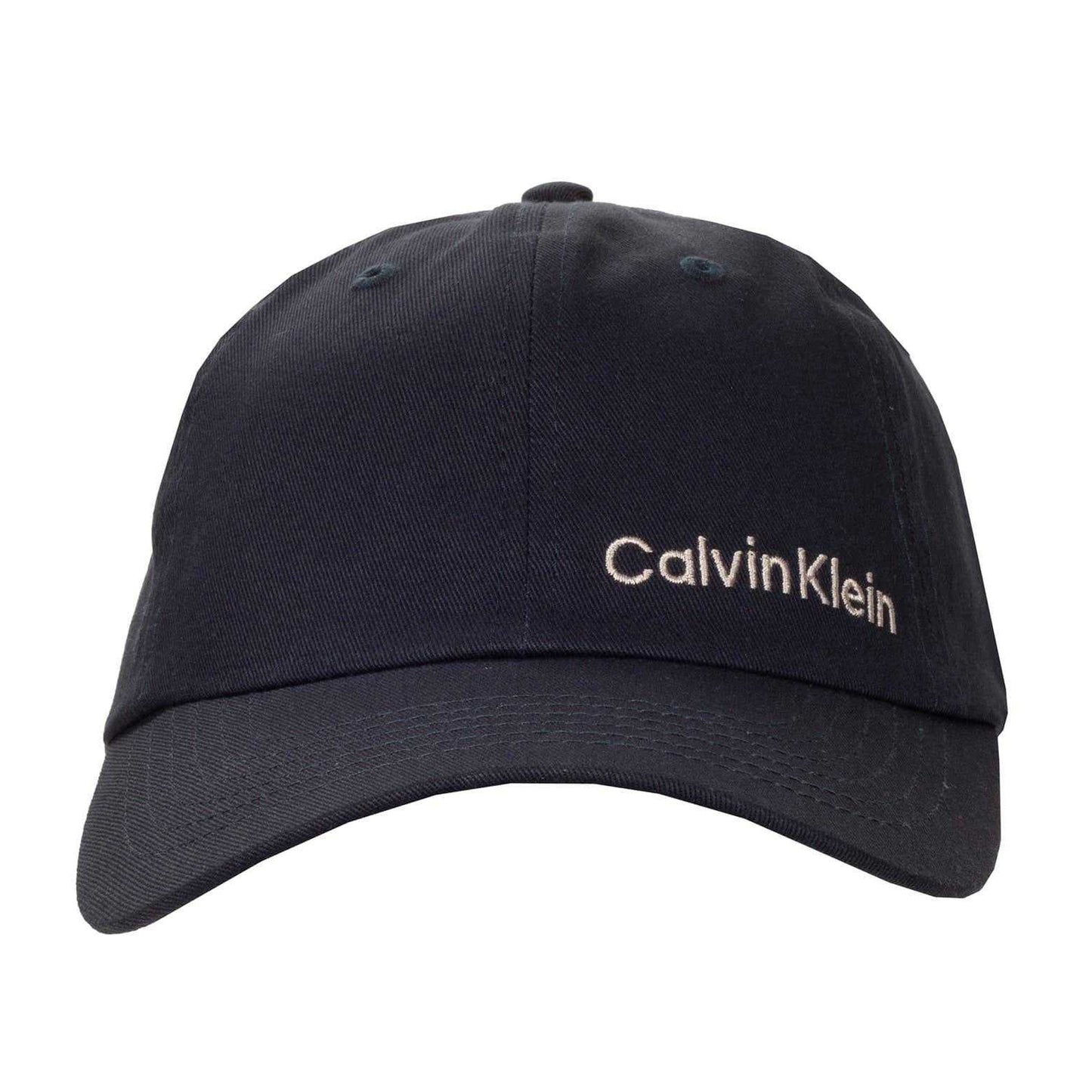 Navy - Side - Calvin Klein Mens Logo Curved Peak Golf Dad Hat