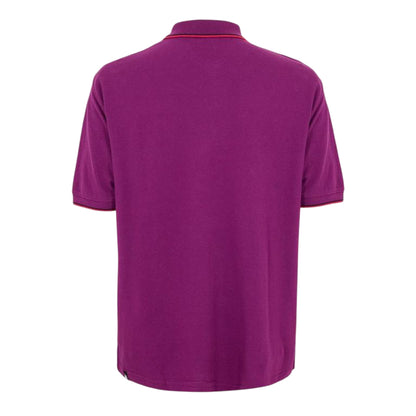 Plum - Back - Money Mens Patch Polo Shirt