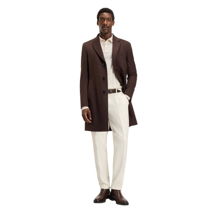 White - Lifestyle - Boss Mens Lanciomne Long-Sleeved Polo Shirt