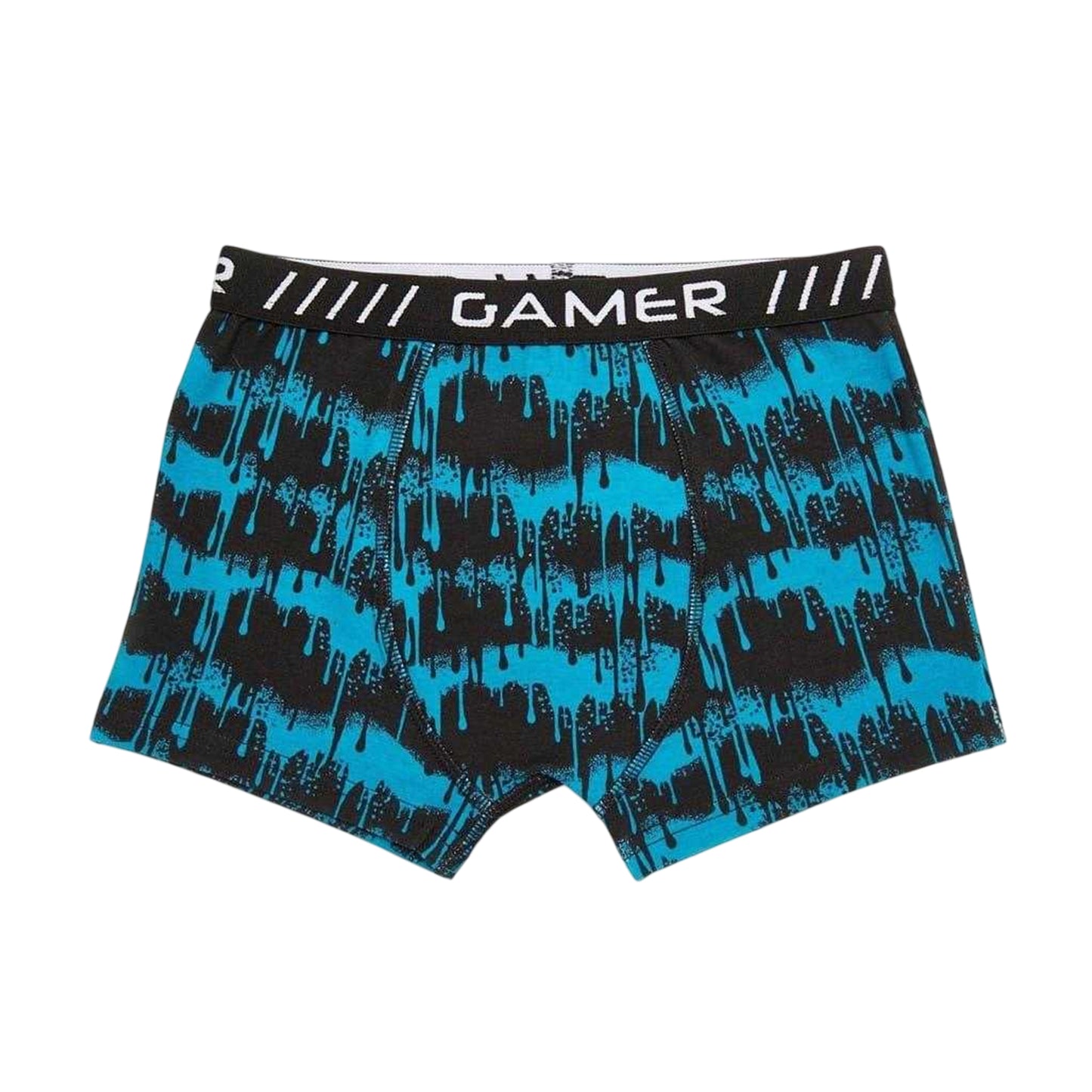 Black - Back - Studio Pro Boys Gamer Cotton Boxer Shorts (Pack of 7)
