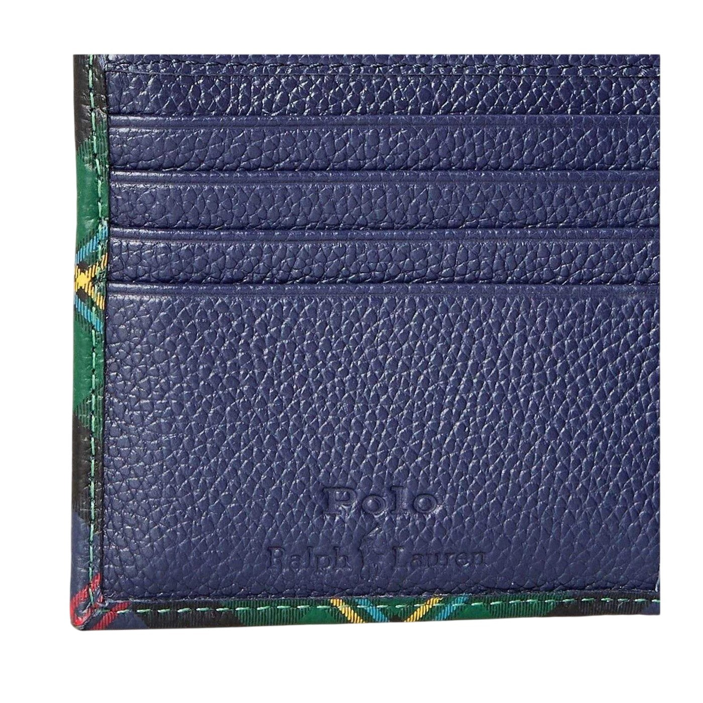 Multicoloured - Back - Ralph Lauren Mens Polo Plaid Leather Trifold Everyday Wallet