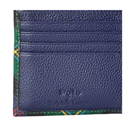 Multicoloured - Back - Ralph Lauren Mens Polo Plaid Leather Trifold Everyday Wallet