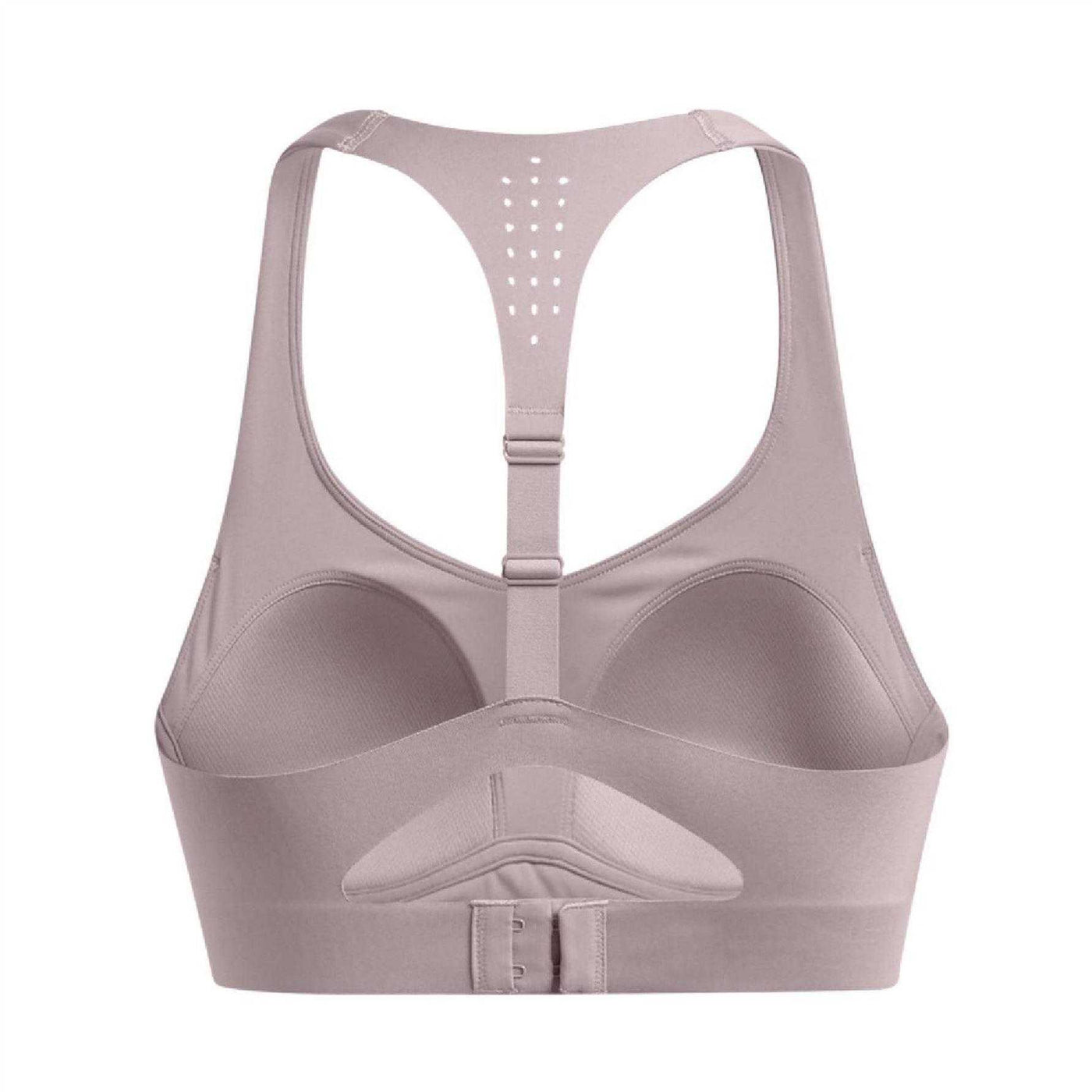Grey - Back - Under Armour Womens-Ladies Elite Mid Sports Bra