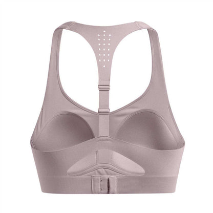 Grey - Back - Under Armour Womens-Ladies Elite Mid Sports Bra
