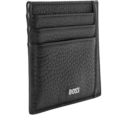 Black - Side - Boss Crosstown Leather Card Holder