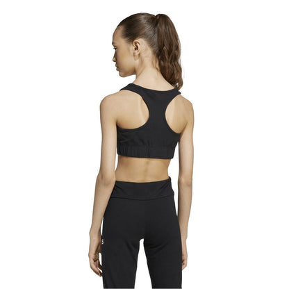 Black-White - Back - Adidas Girls Linear Sports Bra