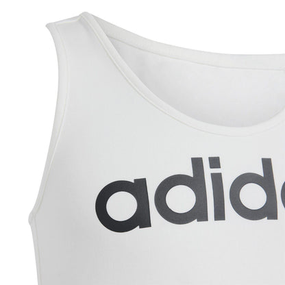 White-Black - Lifestyle - Adidas Girls Linear Sports Bra