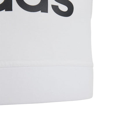White-Black - Pack Shot - Adidas Girls Linear Sports Bra