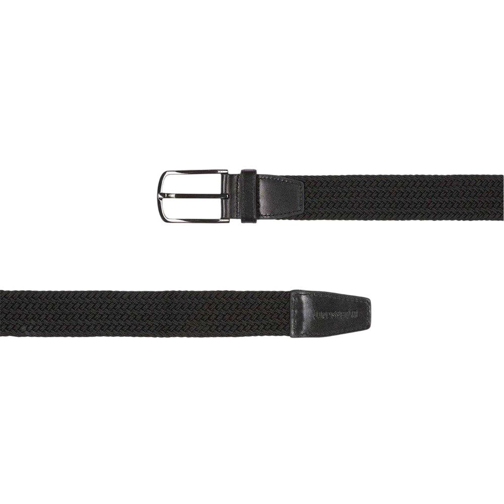 Jet Black - Back - Lyle & Scott Braided Woven Belt