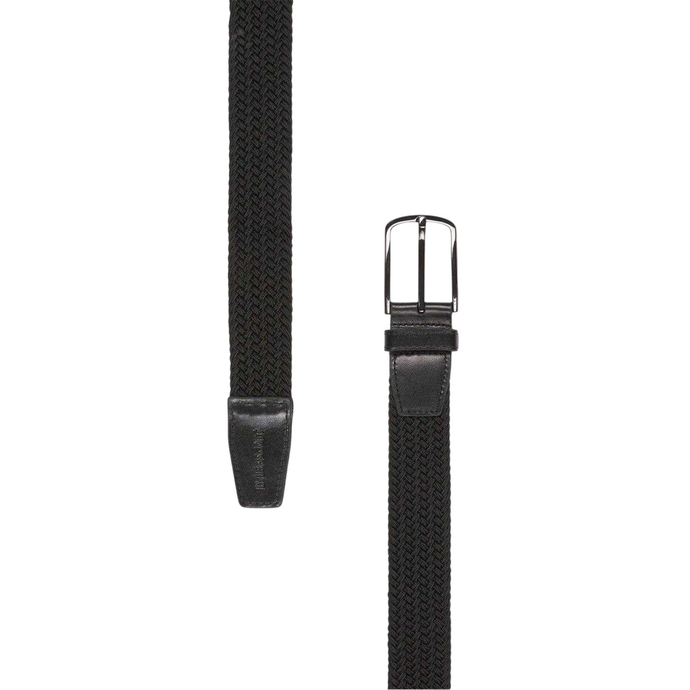 Jet Black - Front - Lyle & Scott Braided Woven Belt