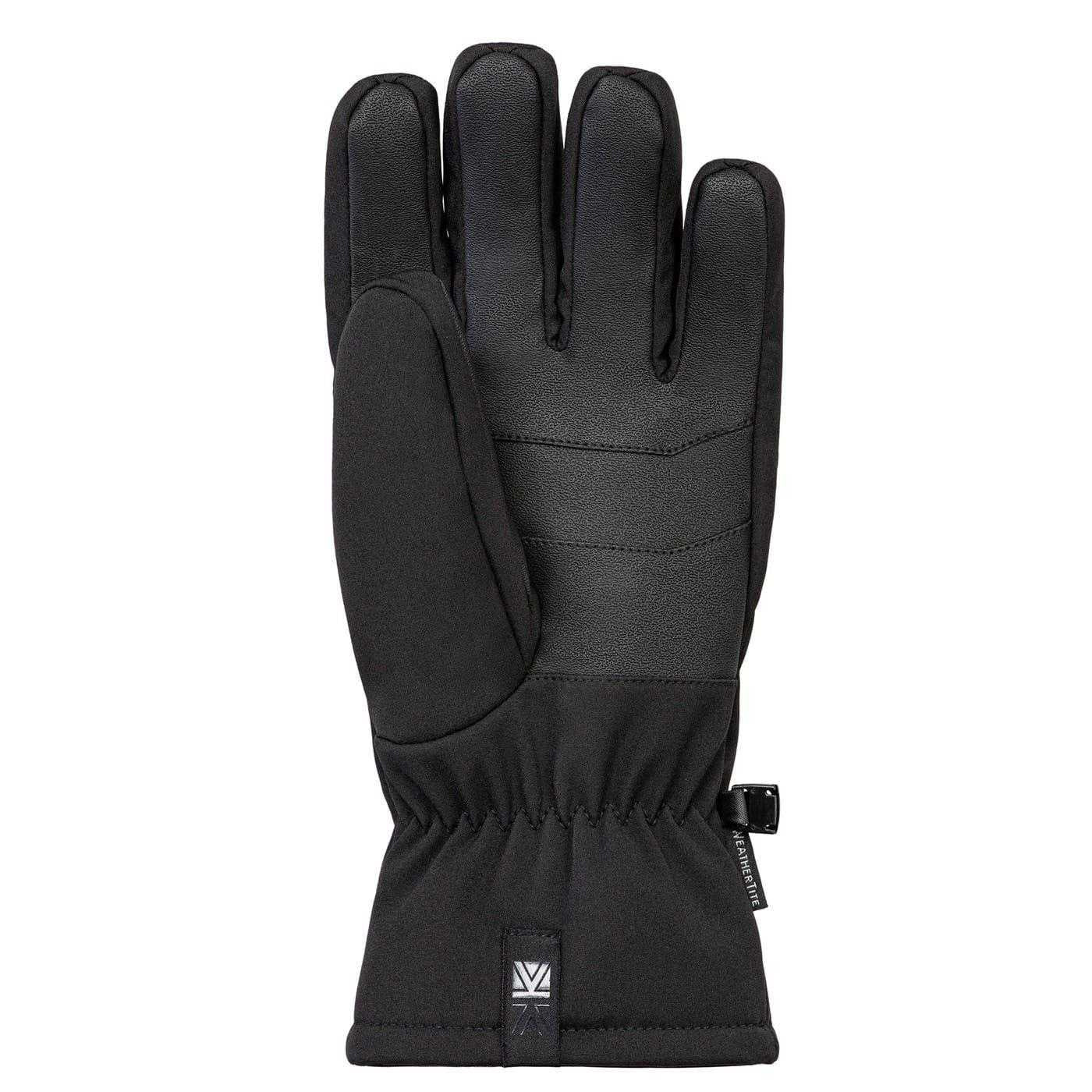 Black - Back - Karrimor Mens Waterproof Logo Gloves