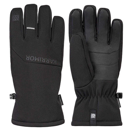 Black - Side - Karrimor Mens Waterproof Logo Gloves