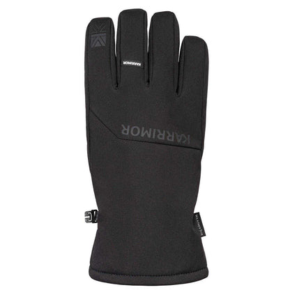 Black - Front - Karrimor Mens Waterproof Logo Gloves