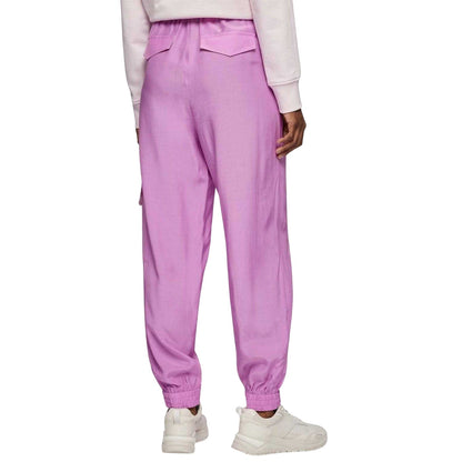 Pink - Back - Boss Womens-Ladies Cargo Jogging Bottoms