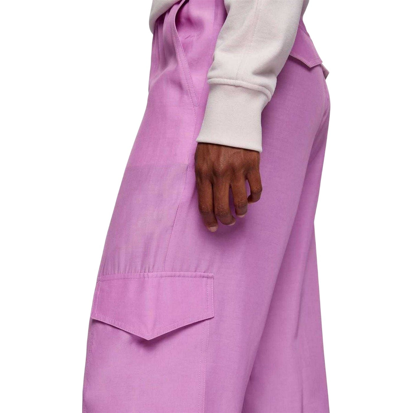 Pink - Side - Boss Womens-Ladies Cargo Jogging Bottoms