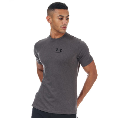 Charcoal - Front - Under Armour Mens Sportstyle Short-Sleeved T-Shirt