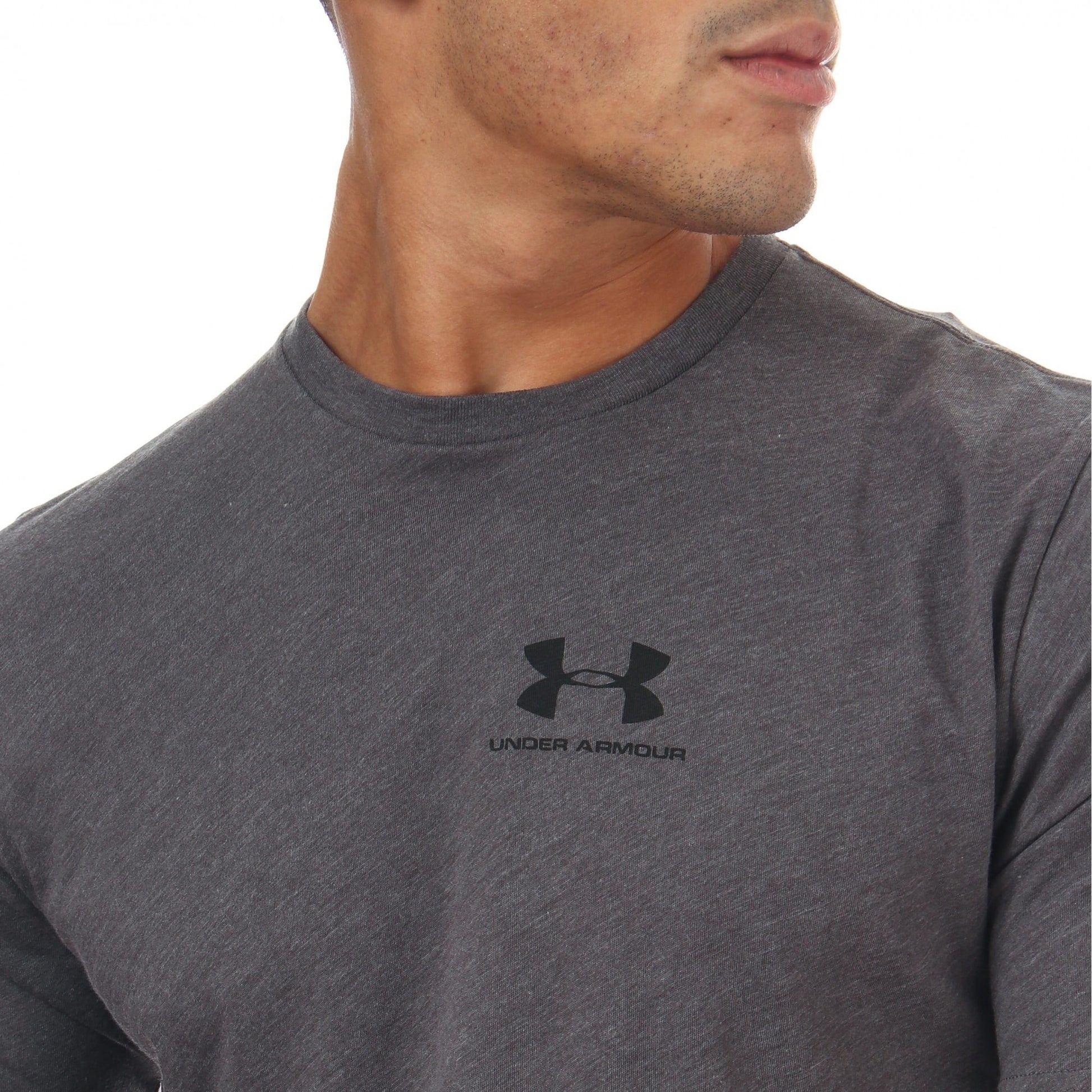 Charcoal - Side - Under Armour Mens Sportstyle Short-Sleeved T-Shirt