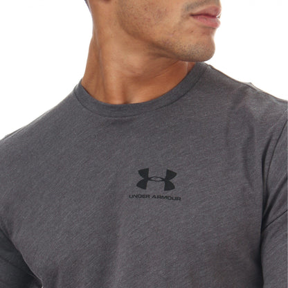 Charcoal - Side - Under Armour Mens Sportstyle Short-Sleeved T-Shirt