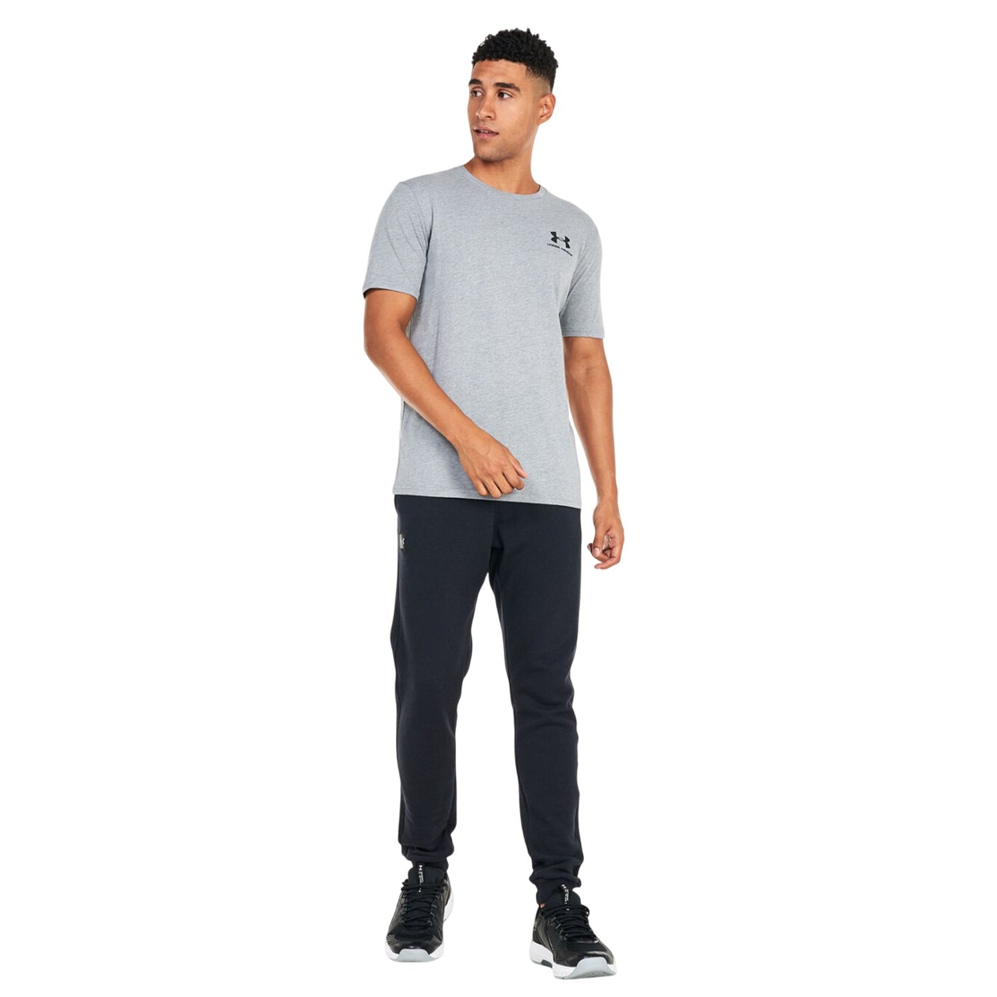 Grey - Side - Under Armour Mens Sportstyle Short-Sleeved T-Shirt
