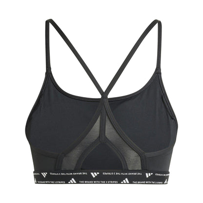 Black-White - Back - Adidas Womens-Ladies Aeroreact Sports Bra