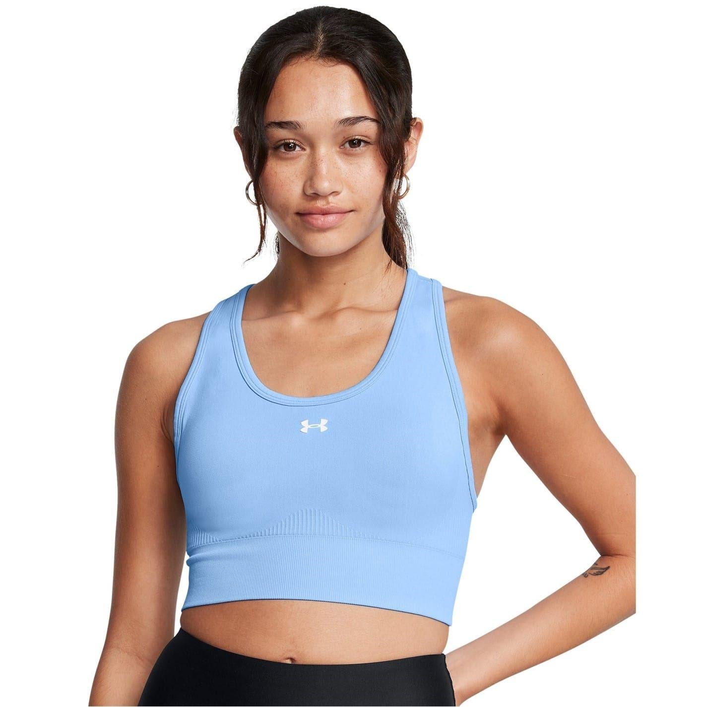 Blue - Side - Under Armour Womens-Ladies Vanish Sports Bra