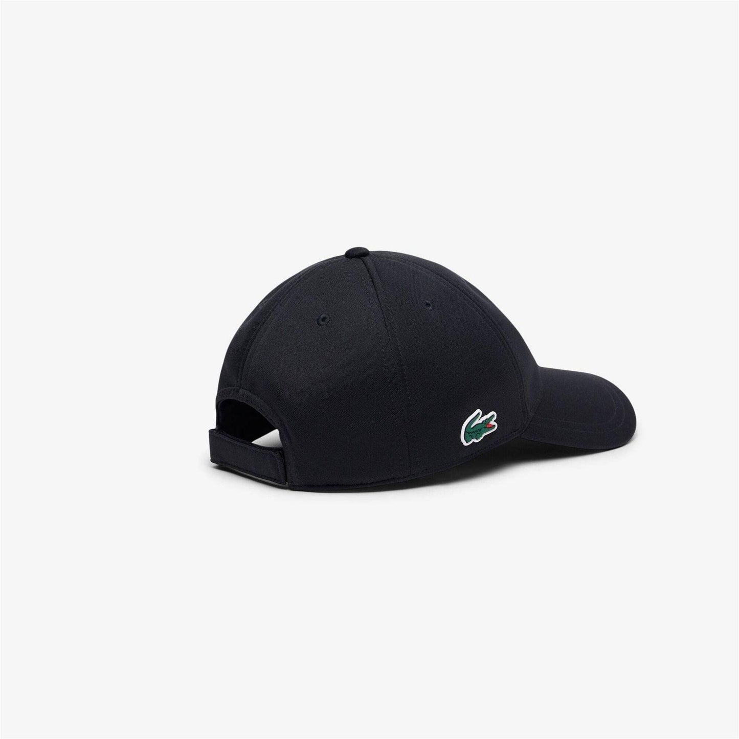 Black - Back - Lacoste Unisex Adult Tech Logo Cotton Twill Baseball Cap