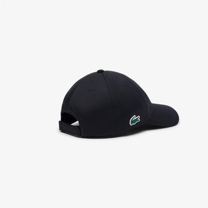 Black - Back - Lacoste Unisex Adult Tech Logo Cotton Twill Baseball Cap