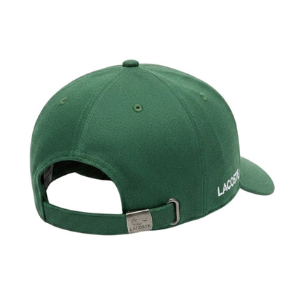 Green - Back - Lacoste Unisex Adult Tech Logo Cotton Twill Baseball Cap
