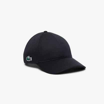 Black - Front - Lacoste Unisex Adult Tech Logo Cotton Twill Baseball Cap