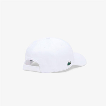 White - Back - Lacoste Unisex Adult Tech Logo Cotton Twill Baseball Cap