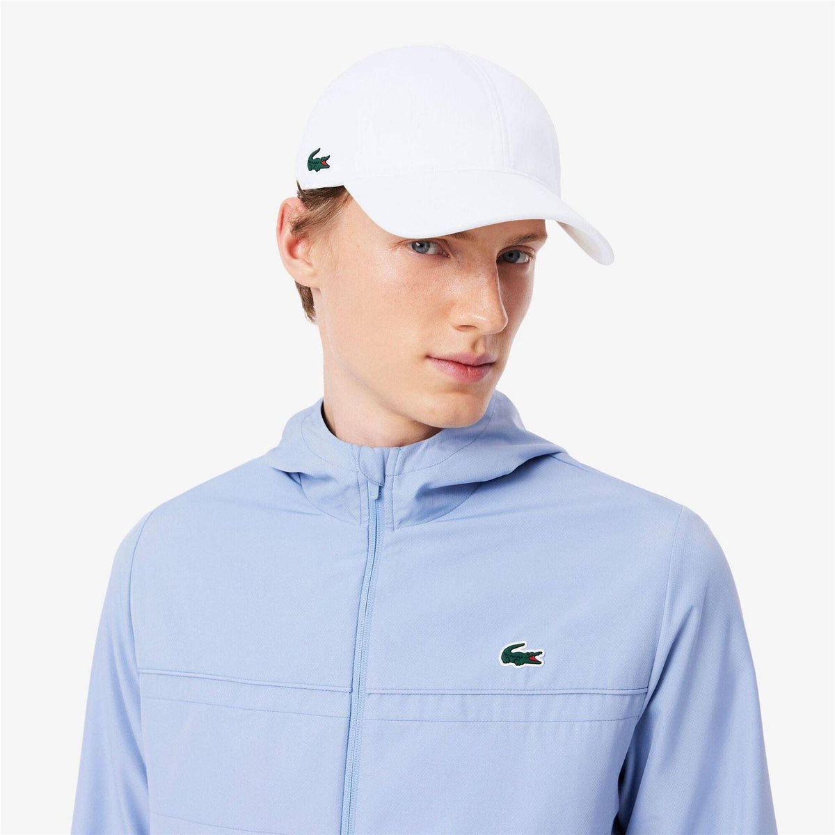 White - Side - Lacoste Unisex Adult Tech Logo Cotton Twill Baseball Cap