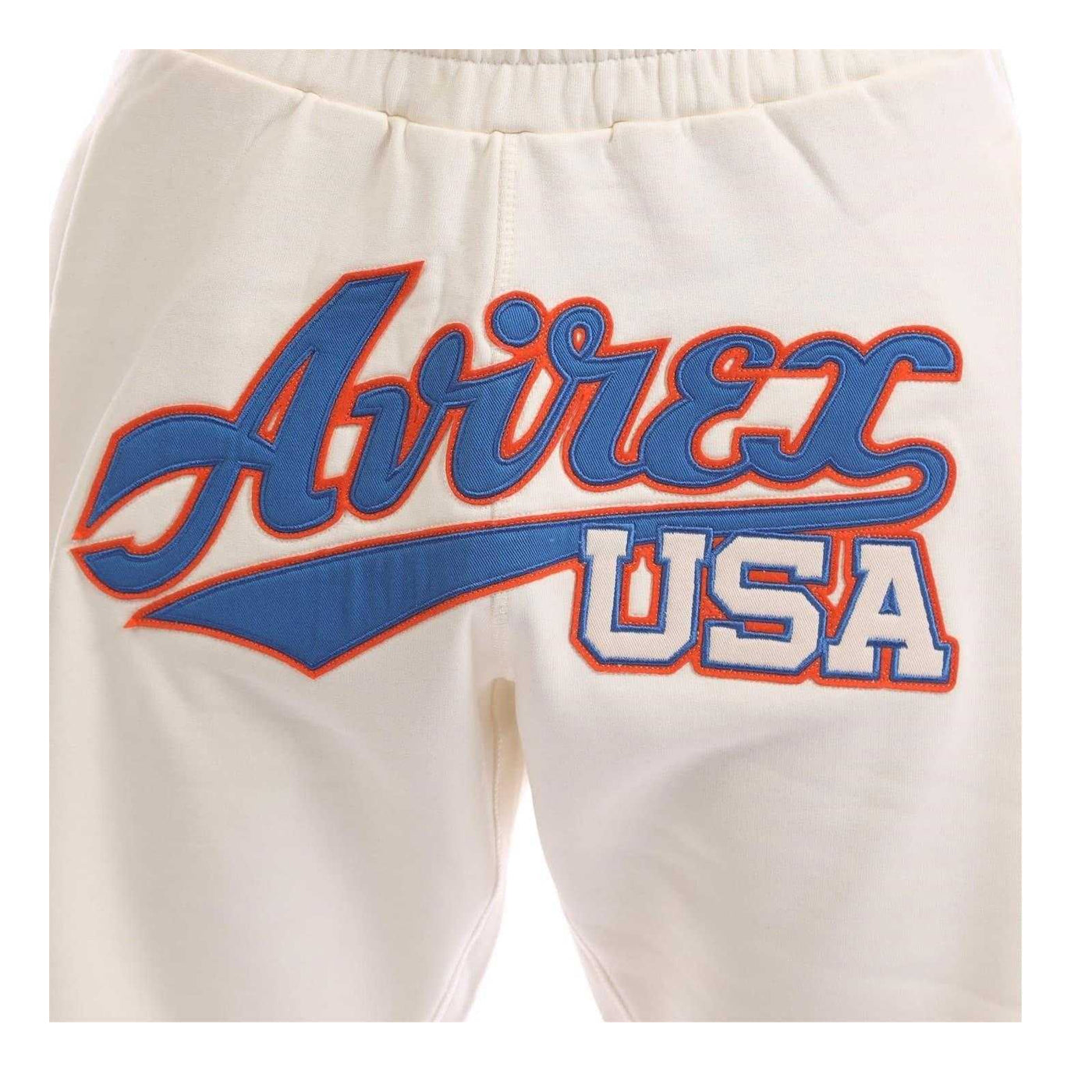 Ecru - Side - Avirex Mens Haven Sweat Shorts