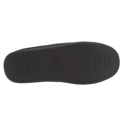 Navy - Side - Lyle & Scott Mens Aspen Moccasin Slippers