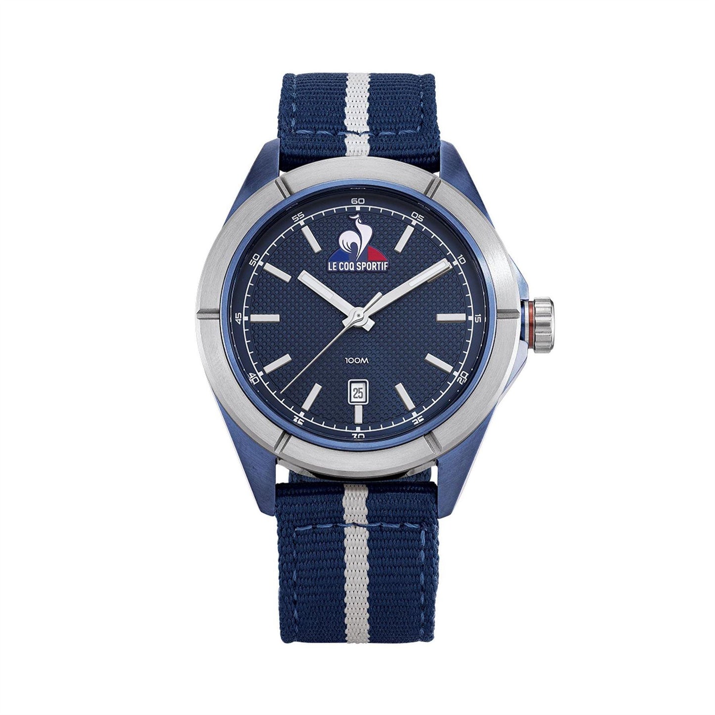 Navy - Front - Le Coq Sportif Unisex Adult Fabric Digital Watch