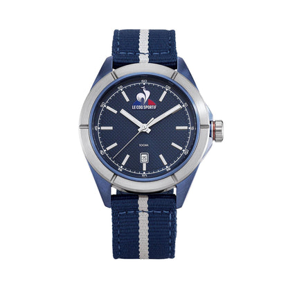 Navy - Front - Le Coq Sportif Unisex Adult Fabric Digital Watch