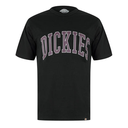 Black - Front - Dickies Mens Arched Logo Cotton T-Shirt