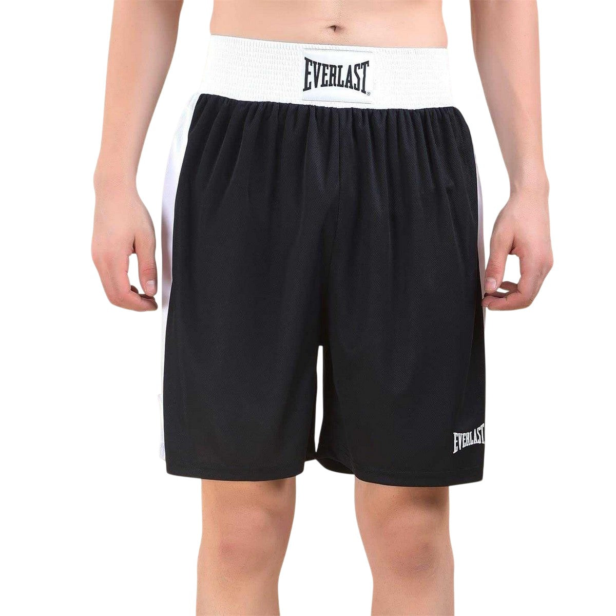 Black-White - Front - Everlast Mens Boxing Shorts