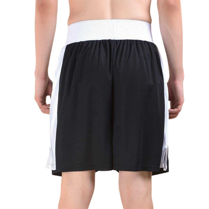 Black-White - Back - Everlast Mens Boxing Shorts