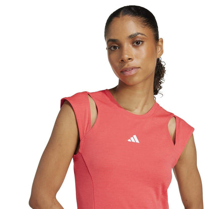 Red - Side - Adidas Womens-Ladies Pro Tennis Athletic Dress Set