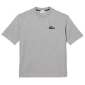Grey - Front - Lacoste Mens Organic Loose T-Shirt