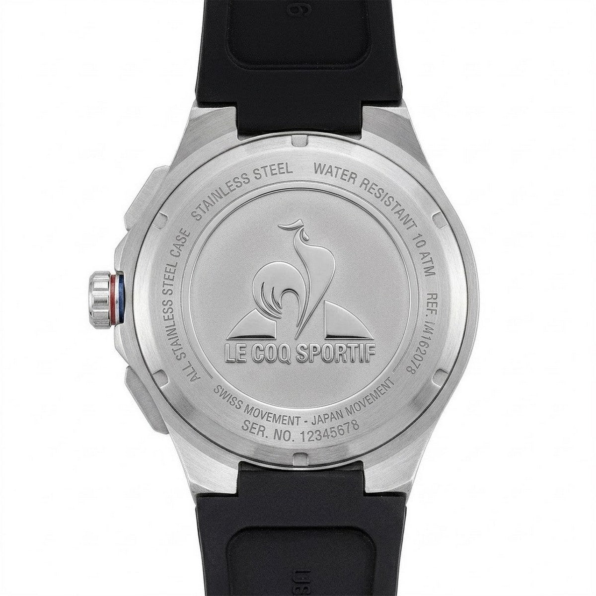 Black-Grey - Back - Le Coq Sportif Mens Digital Watch